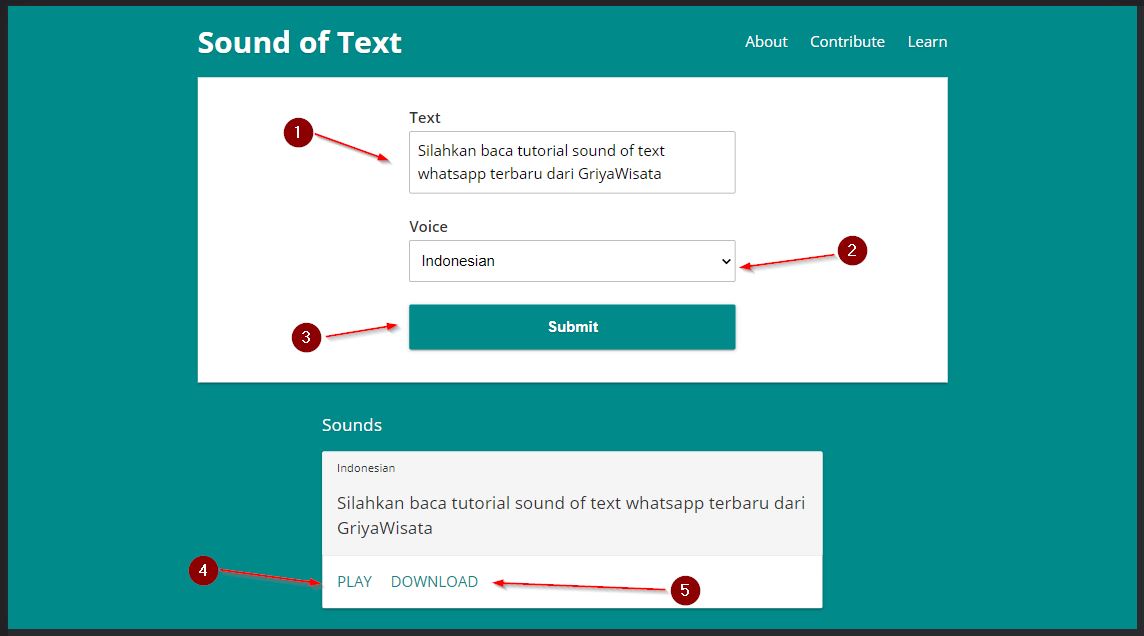 cara pakai sound of text di iPhone