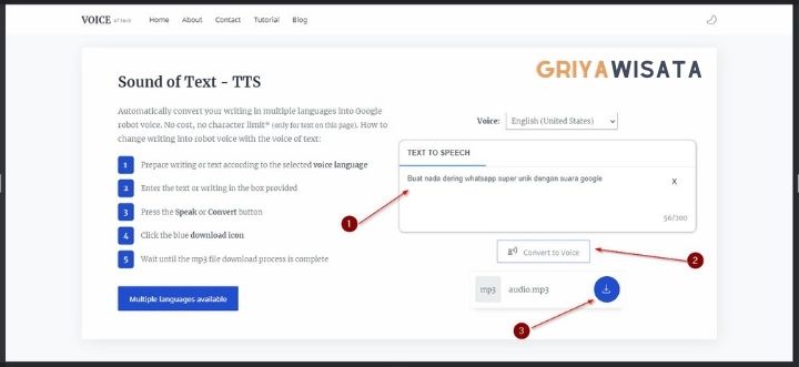 cara download sound of text whatsapp