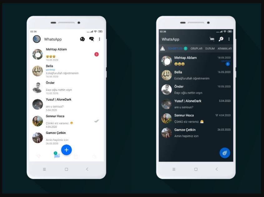 tampilan tema wa aero terbaru v8.93