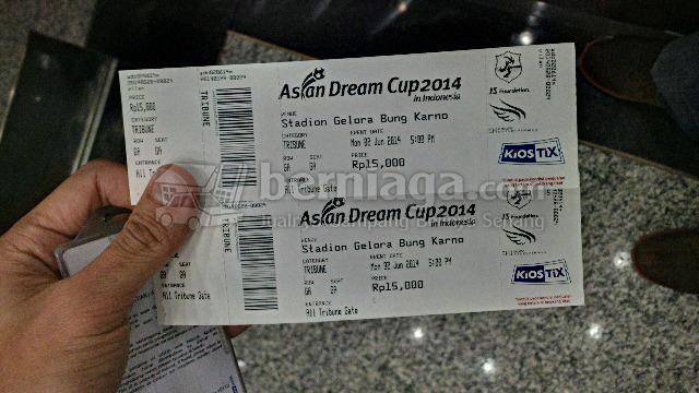 Tiket Asian Dream Cup 2014 dua lembar tiket  - Image